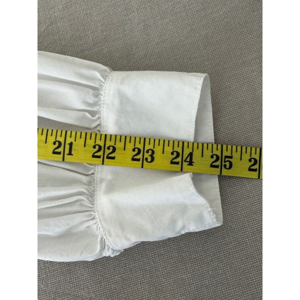 Bryn Walker Button Front Top W/Neck Tie Medium White‎ - Picture 11 of 11